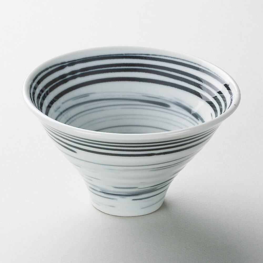 染付渦ライン4寸反丼