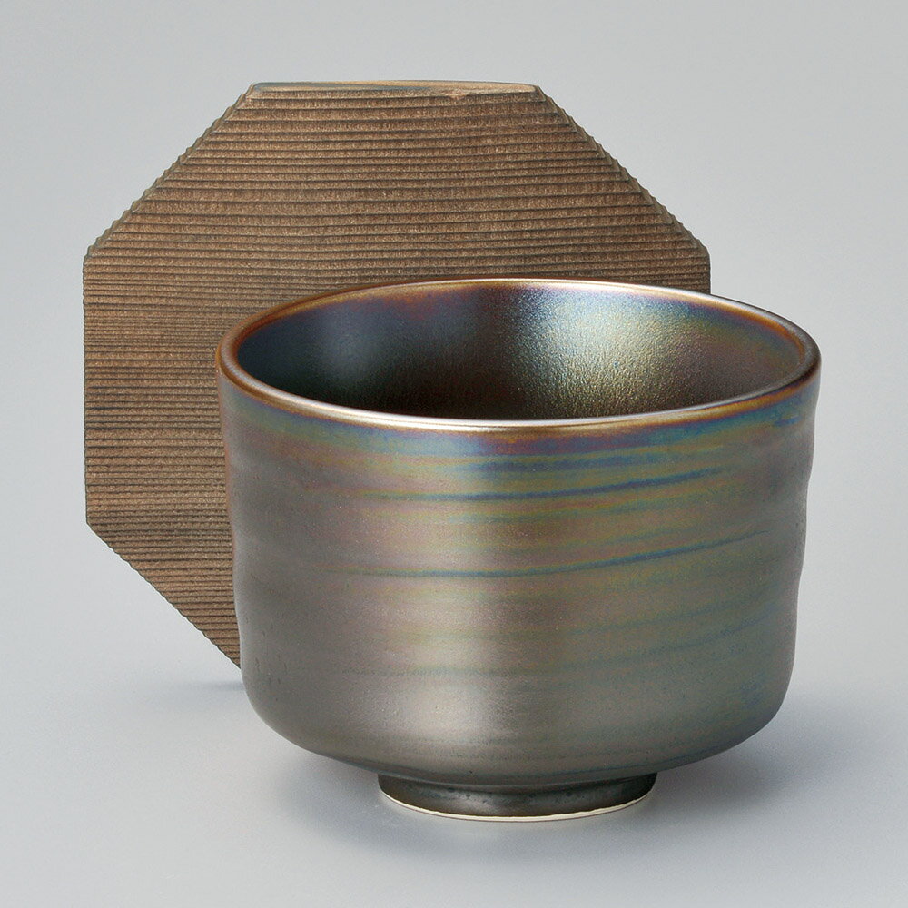 窯変玉虫飯器