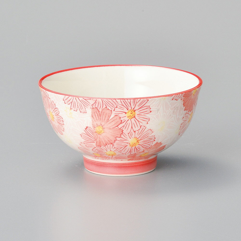 華々（赤）高台茶碗