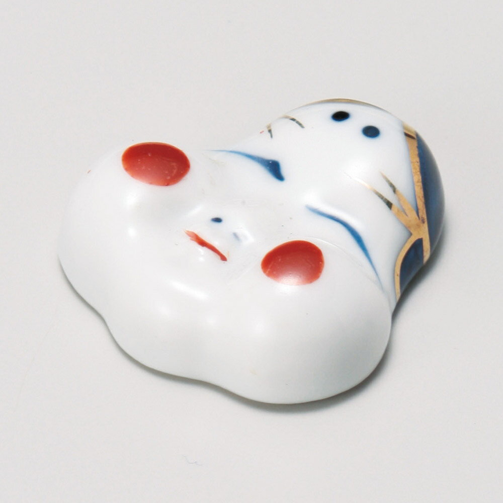 錦おかめ箸置
