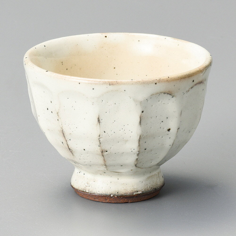 粉引面取り高台煎茶