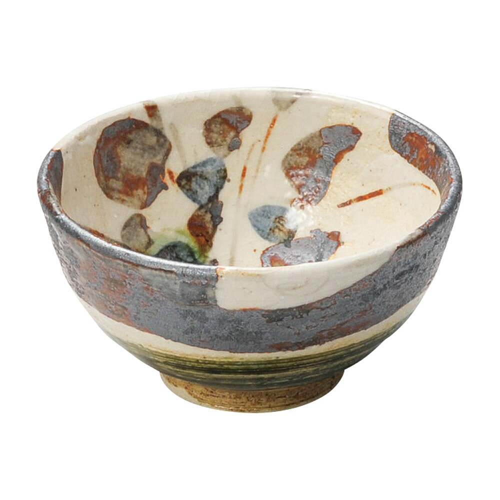 鼡志野かぶ 丸茶碗