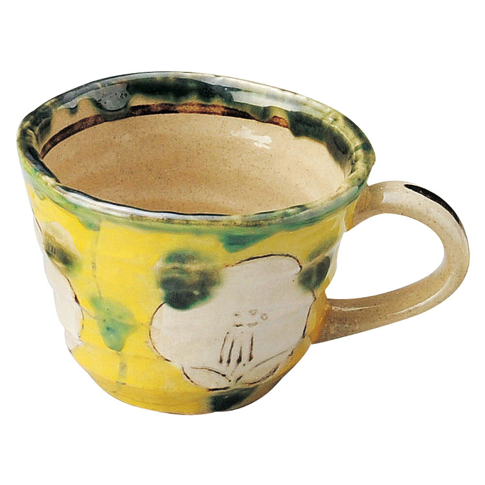 上絵山茶花 （黄）マグ