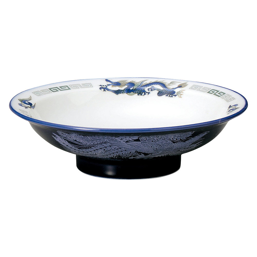 ルリ白竜 7.0丸高台皿
