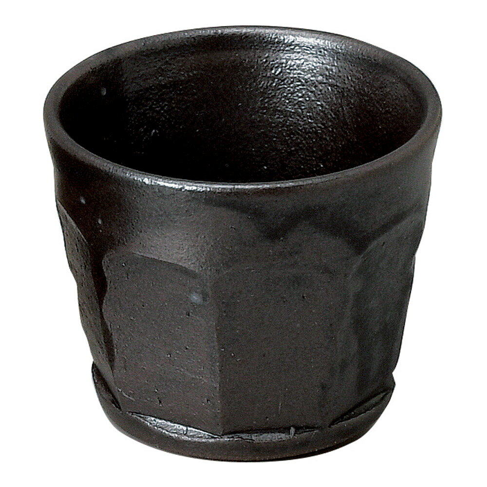Earthen Pots - 黒釉2.8耐熱面取小鉢