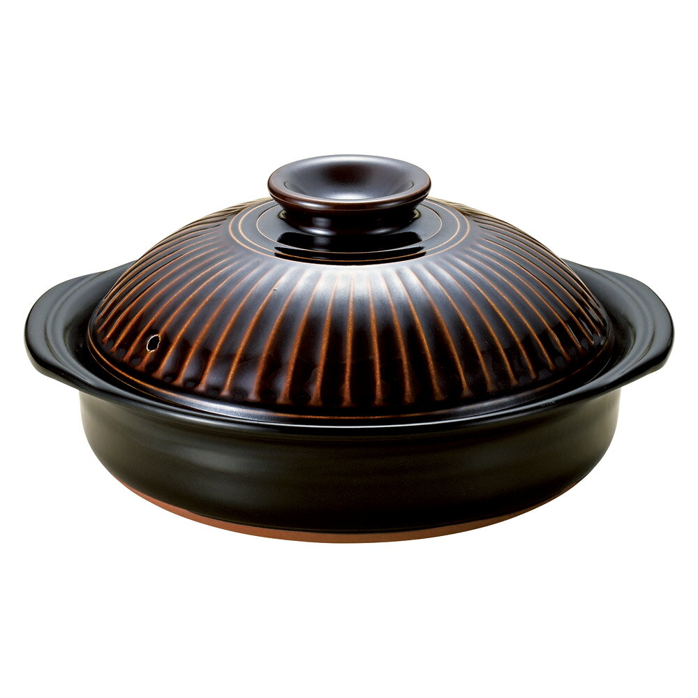 Earthen Pots - 銀峯菊花アメ8号鍋（萬古焼）