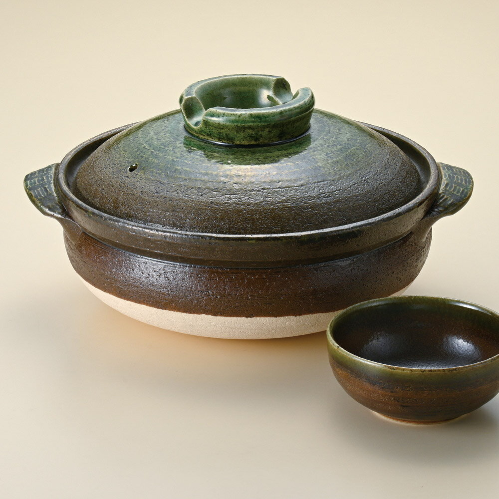 Earthen Pots - 南蛮ビードロ9号深鍋（萬古焼）
