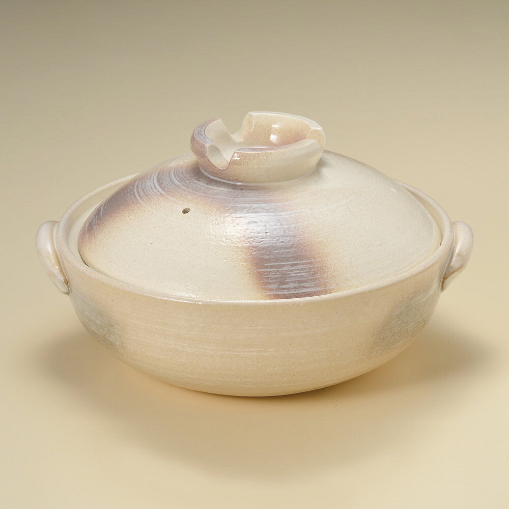 Earthen Pots - かすみ志野7号鍋（萬古焼）