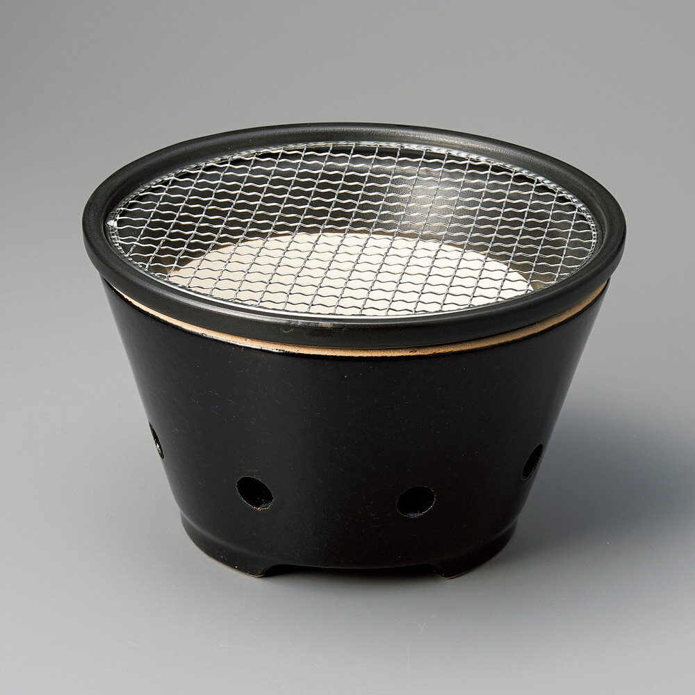 Earthen Pots - 黒釉炭コンロ