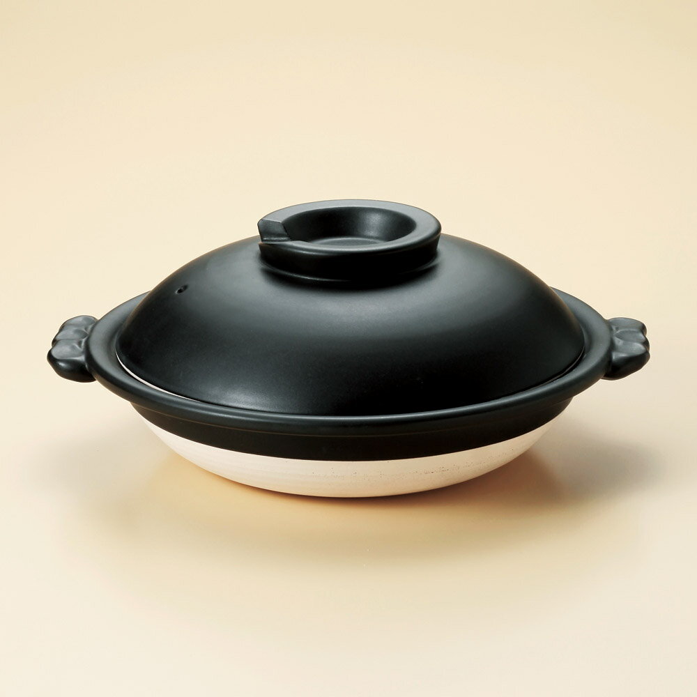 Earthen Pots - 黒10号スッポン鍋（萬古焼）