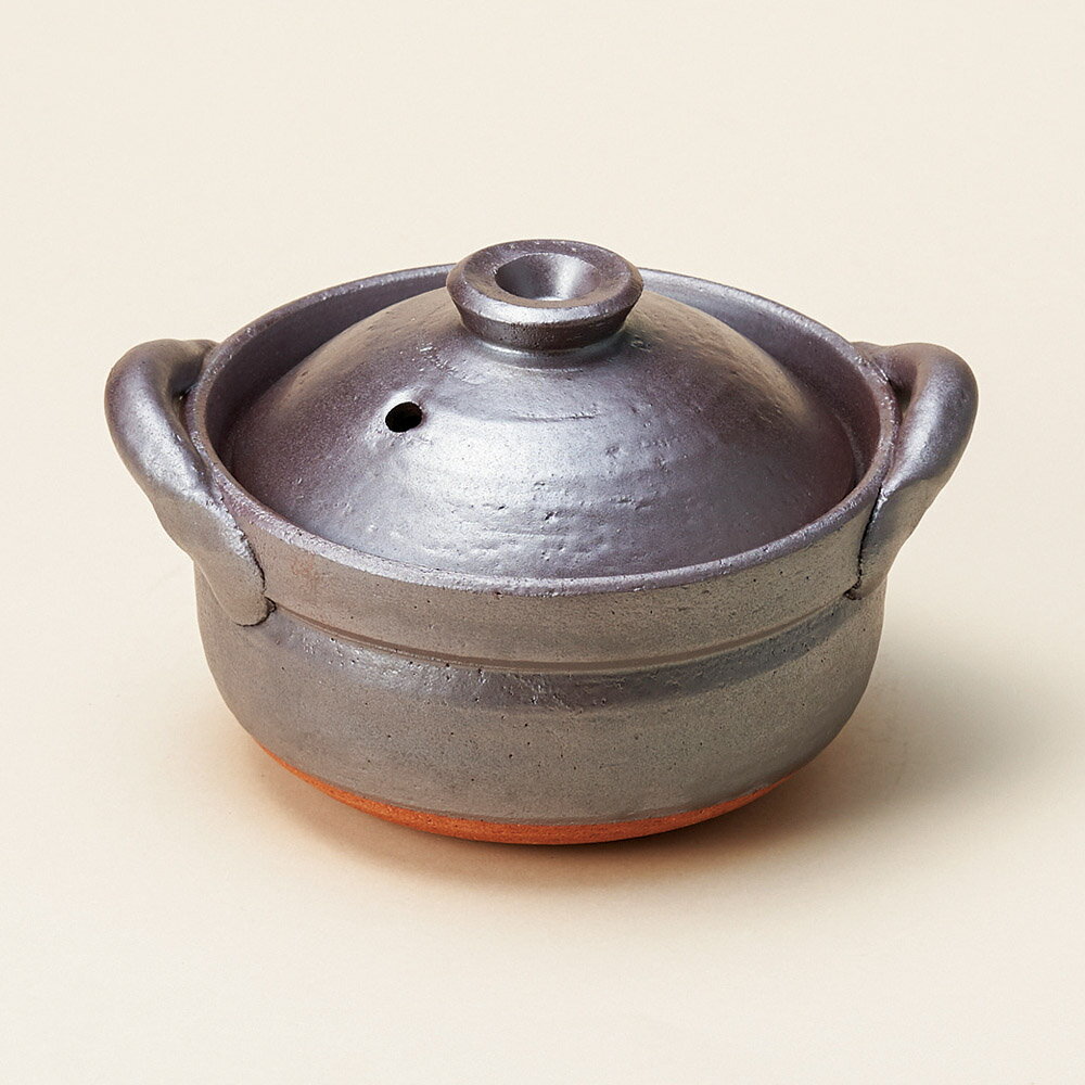 鉄釉炊鍋（萬古焼）