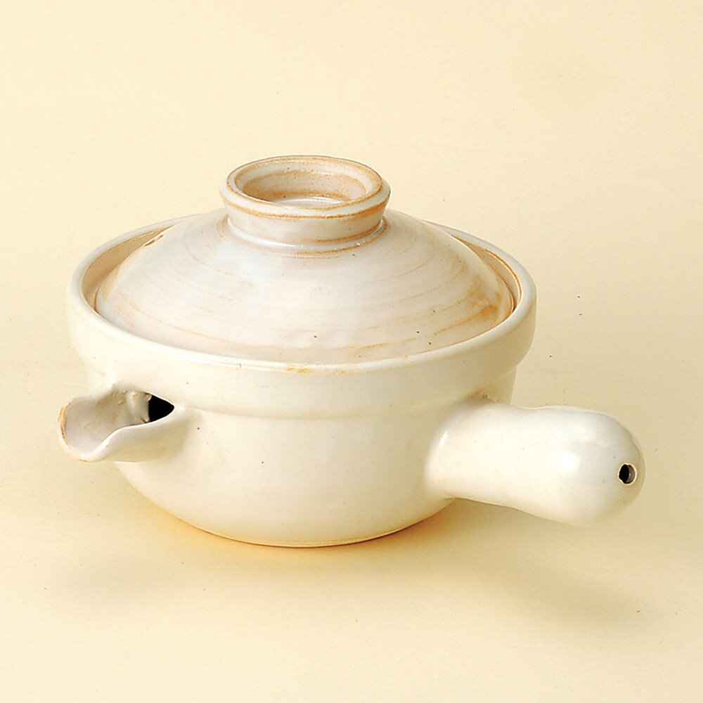 Earthen Pots - 白釉行平（萬古焼）