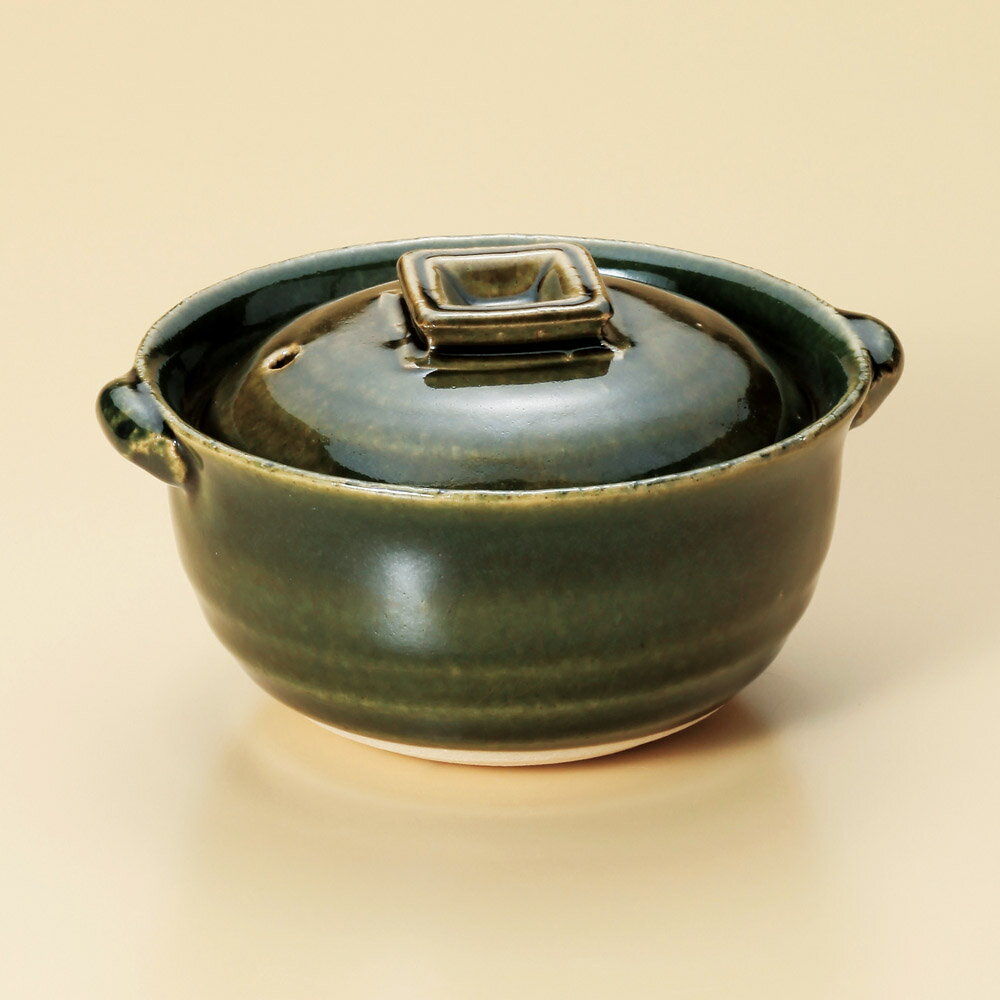 Earthen Pots - 織部4号深鍋（萬古焼）