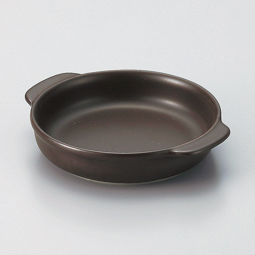 モノトーン丸グラタン（大）（萬古焼）