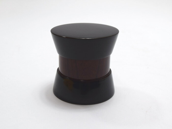大尾嘉漆器杵型香合　木箱入【漆器/茶道具】