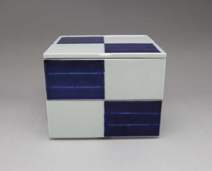 有田焼市松文　献上点心二段セット