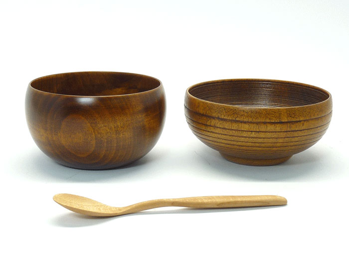 山中塗　子供用食器どんぶり子（スプーン付）