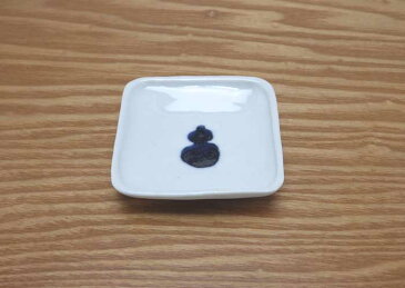 九谷焼 文吉窯 そメや 角豆皿(箸置き)ひょうたん