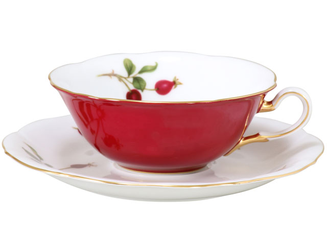 大倉陶園 バラの実 カップ&ソーサー