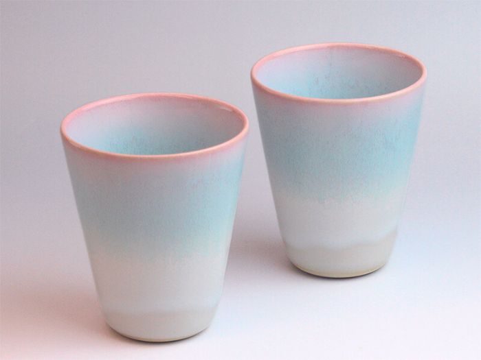 萩焼 ーmintoー　ペアカップ【御祝/内祝/引き出物/ギフト/ミント】