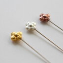 Cohana(コハナ)金銀銅色のお花の待針【手芸】