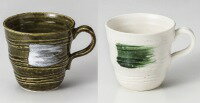 【ギフト/贈答品】【特価品】渦潮マグカップ　白釉/織部＊白釉か織部いずれかをお選びください　