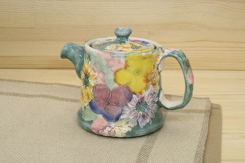 【工房　ゆずりは】【ギフト/贈答品】【母の日　誕生日】【送料無料】彩優花　ポット急須