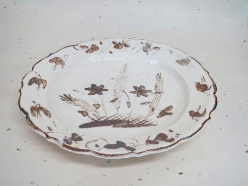 【送料無料】中垣連次 絵瀬戸輪花8寸皿