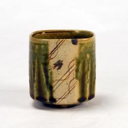 【送料無料】【ギフト/贈答品】【日展会友　波多野正典　】　織部鳥紋一客湯呑