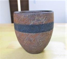 【ギフト/贈答品】【父の日】【日展会友　波多野正典】焼〆ラインカップ