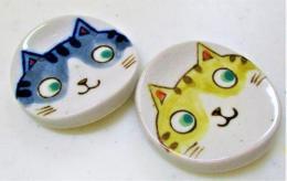 Rakuten - 【ギフト/贈答品】【夢工房　丸久】　やんちゃ猫　箸置　黄色/グレー＊黄色かグレーのいずれかをお選び下さい。