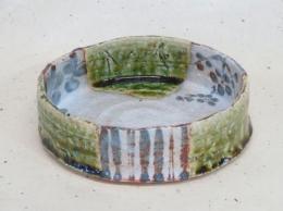 【送料無料】【決算品】【母の日　父の日　誕生日】【玉山窯】　織部松竹梅丸鉢