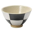 【山兵窯 羽柴兵衛】【母の日 誕生日】【父の日】 【プレゼント/贈答品】黒釉銀彩市松 茶漬碗 1個