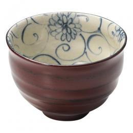 【送料無料】【プレゼント/贈答品】【美濃焼】【宗山窯】漆陶たっぷり碗　根来(赤)