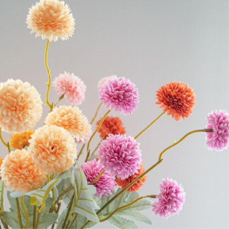 ピンポンマム アーティフィシャルフラワー 造花 フラワーアレンジメント 胡蝶蘭 お祝い ギフト プレゼント ブーケ おしゃれ インテリア 母の日 誕生日 ミニサイズ 開店祝い 花材販売 一本売り