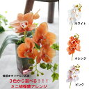 ミニ胡蝶蘭アレンジ アーティフィシャルフラワー 造花 フラワーアレンジメント 胡蝶蘭 お祝い ギフト プレゼント ブーケ おしゃれ インテリア 母の日 誕生日 ...