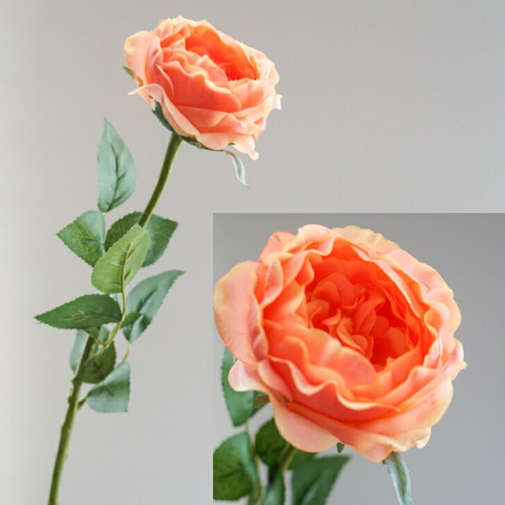 ガーデンローズ イングリッシュローズ バラ アーティフィシャルフラワー 造花 フラワーアレンジメント 胡蝶蘭 お祝い ギフト プレゼント ブーケ おしゃれ インテリア 母の日 誕生日 ミニサイズ 開店祝い 花材販売 一本売り