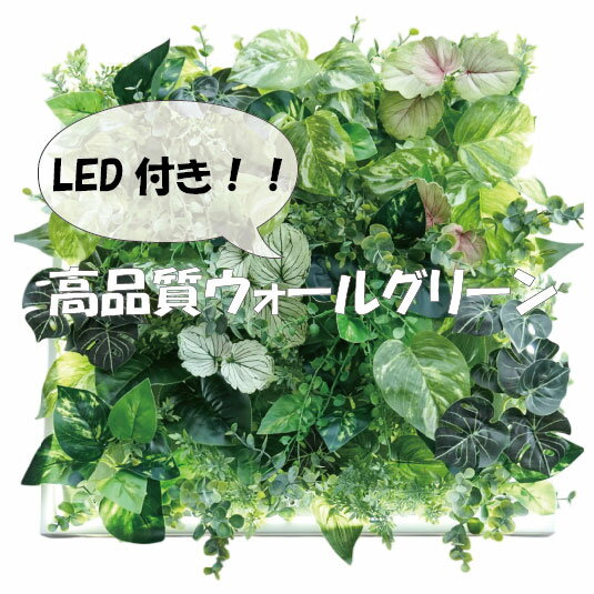 LEDライト付きウォールグリーン壁...