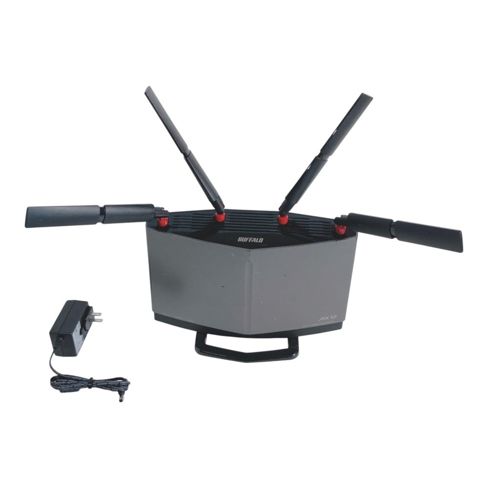 【中古】バッファロー WXR-6000AX12S/D [Wi-Fi 6 無線LANルーター 11ax/ac/n/a/g/b 4803+1147Mbps]