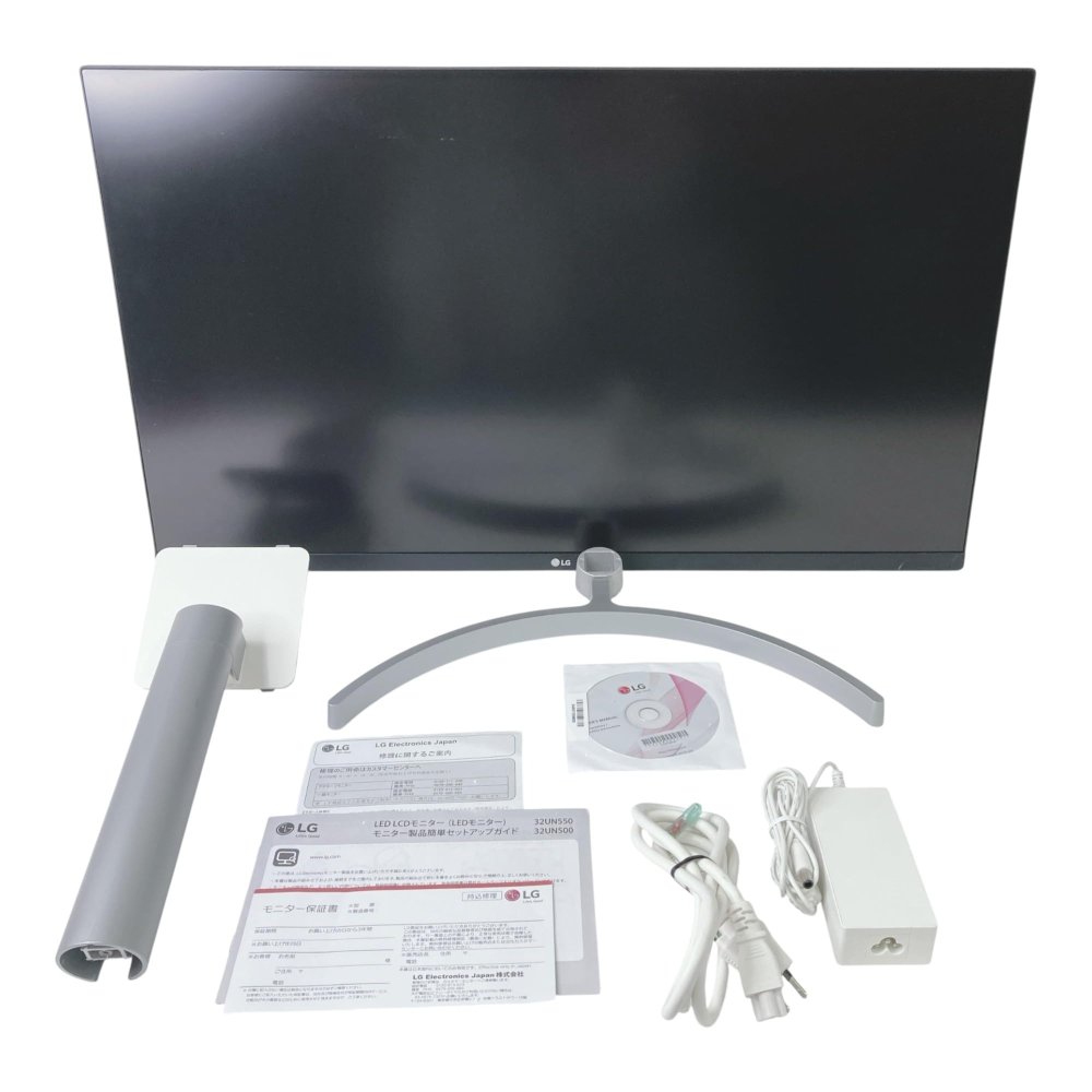 【中古】LG モニター 32UN500-W 31.5インチ/グラフィック、動画編集、映画、VOD視聴/4K / HDR/VA非光沢/FreeSync対応