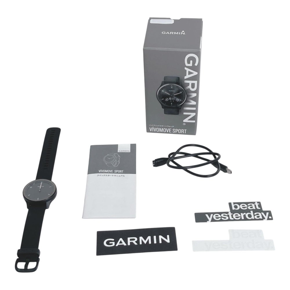 【中古】GARMIN(ガーミン) vivomove Sport Slate/Black ハイブリッドスマートウォッチ 【日本正規品】 小