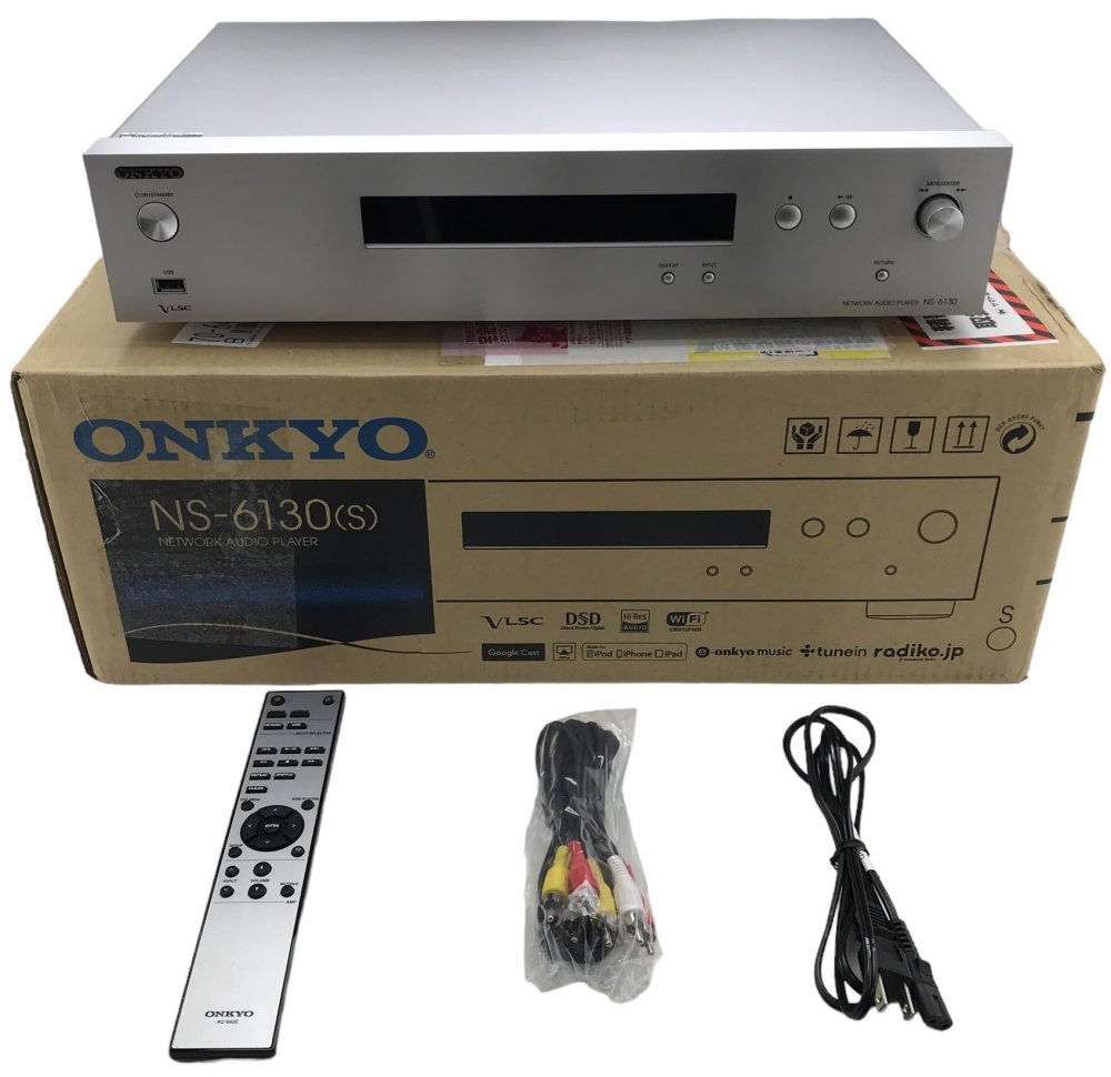 【中古】ONKYO NS-6130 ネットワークオーディオプレーヤー ハイレゾ対応 シルバー NS-6130(S)