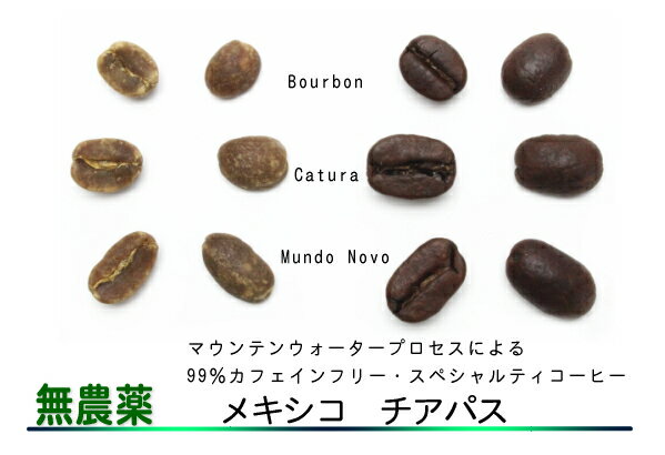 2022.2.Lot・無農薬99.9％カフェインフリー・スペシャルティコーヒー　オーダーメイド　デカフェ 　メキシコ　チアパス　HG　250g カフェインレスコーヒー ディカフェ　オーガニック生豆100％使用