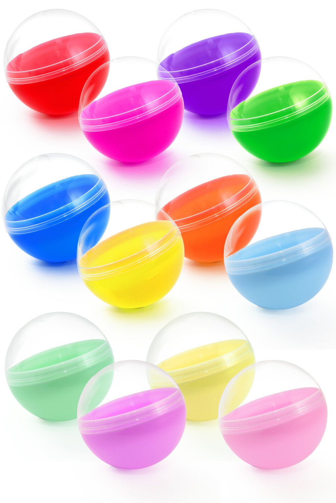 ガチャガチャ カプセル 55mm 空カプセル 12色 アソート ガチャポン 景品 イベント みんなのガチャ