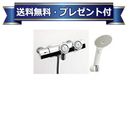 プレゼント付き [BF-HW156TNSJM]LIXIL/INAX プッシュ式 サーモスタット付シャワーバス水栓 エコアクアスイッチシャワー 逆止弁付 寒冷地用