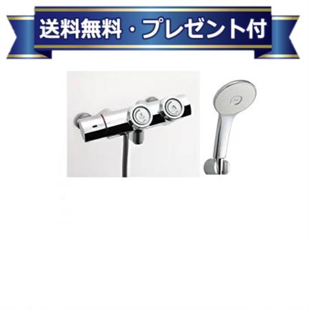 プレゼント付き [BF-HW156TSL]LIXIL/INAX プッシュ式 サーモスタット付シャワーバス水栓 エコアクアス..