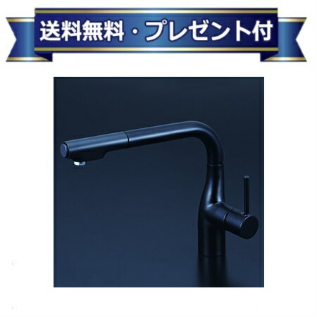 樂天商城 - ＼6月限定！最大100%Pバック／プレゼント付き [KM6101ZECM5]KVK シングルレバー式シャワー付混合栓 吐水口回転規制160° 寒冷地用 マットブラック