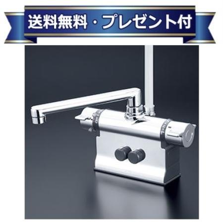 プレゼント付き [KF3011ZTR3HS]KVK デッキ形サーモスタット式シャワー 撥水サーモシリーズ 寒冷地用 30..