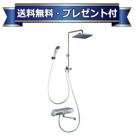 メーカー KVK(ケーブイケー) 商品名/仕様 ・オーバーヘッドシャワー付サーモ ・左仕様 ・高温出湯温度規制（約50℃） ・本体タッチサーモ 　（吐水口側・シャワー側ともに出し止めがワンタッチ式） ・メッキオーバーヘッドシャワー（eシャワー）角 　メッキハンドシャワー（eシャワーNf） 　ニューメタリックホース1.6m／メッキハンガー ・一般地用のみ ・最低使用水圧：0.14MPa[KF3170L]