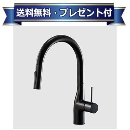 ＼3月限定★最大100％Pバック／ プレゼント付き [KM6061ECC5]KVK グロスブラック シングルシャワー付混..